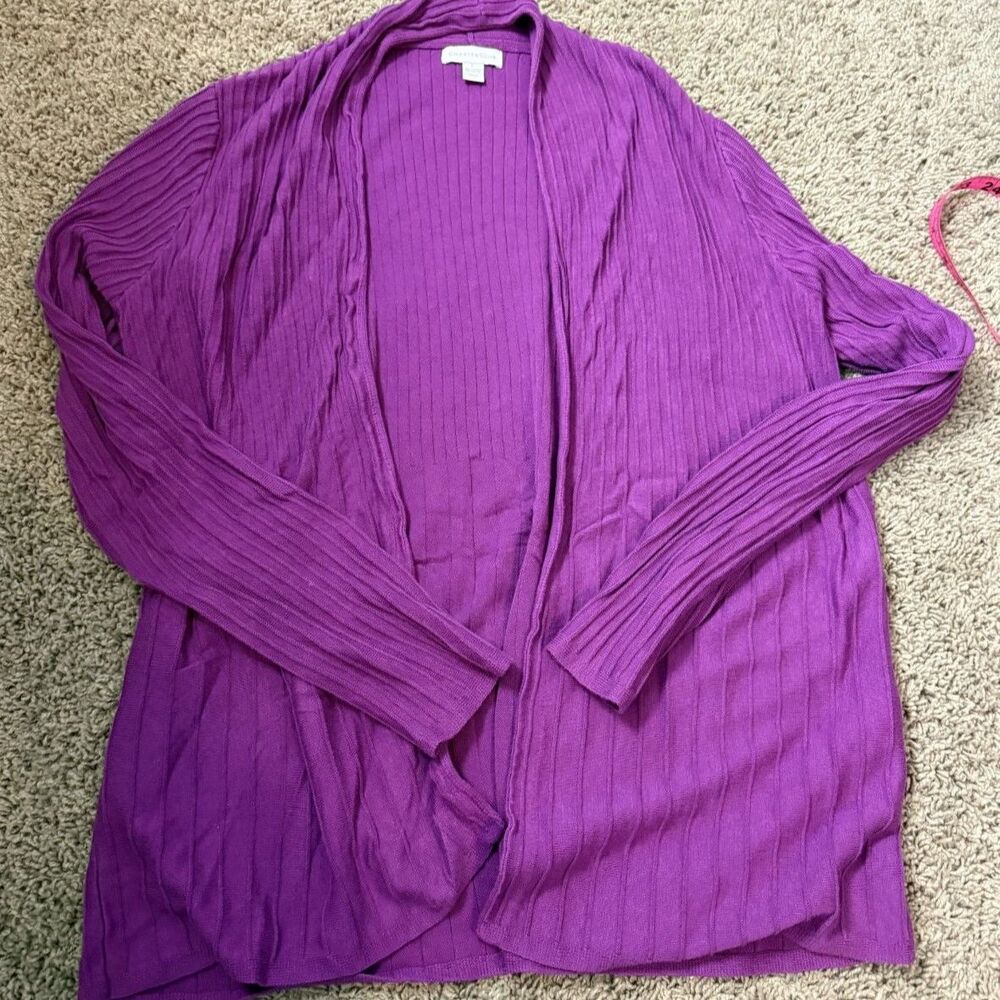 Charter Club Long Sleeve Ribbed Knit Cardigan